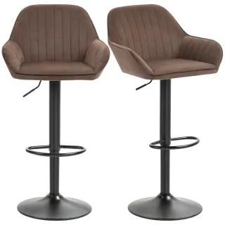 Juego 2 Taburetes Bar Giratorios Ajustables