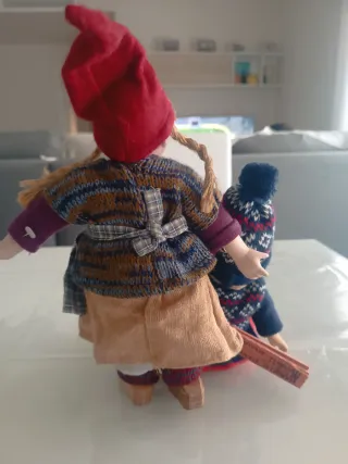 Lote 2 Muñecas Porcelana Hechas a Mano