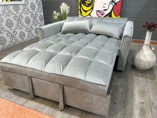 Sofa cama color gris, NUEVO