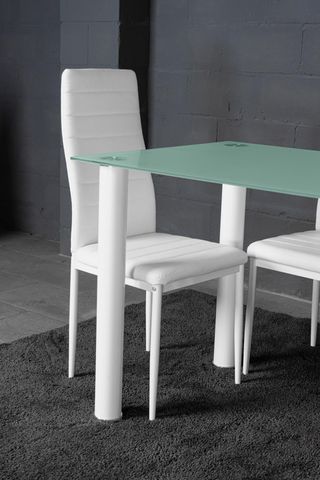 Conjunto de mesa con 4 sillas blanco