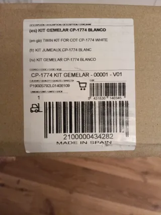 Kit duo gemelar para cunas Micuna (sin estrenar)