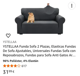 Funda de sofá gris texturizada