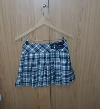 Falda Zara cuadros con cinturón