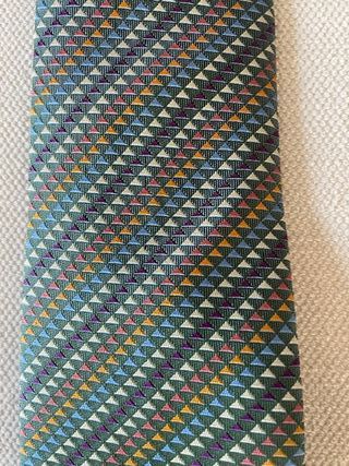 Corbata Hermes Seda Gris Multicolor