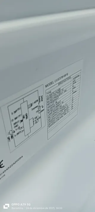 Nevera Combi Candy Gris no Frost energía A+