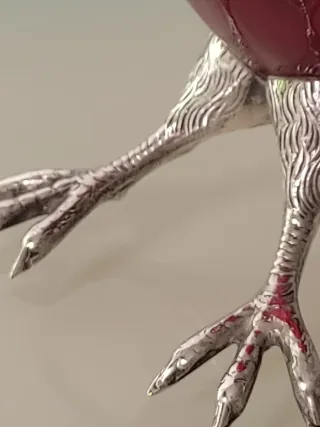 Pareja de pájaros de cristal y plata