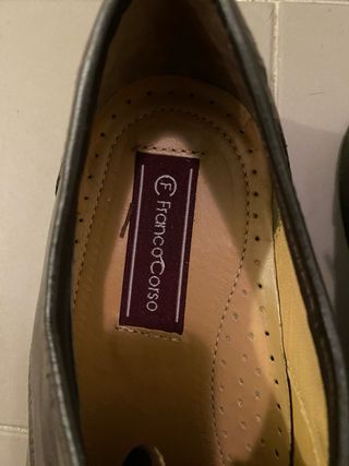 Scarpe uomo Franco Corsi pelle silver 45