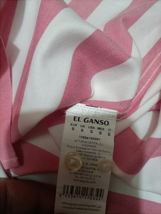Camisa El Ganso Rayas Rosa Talla S