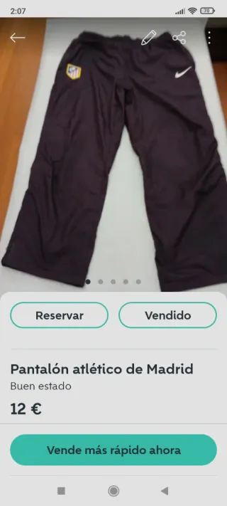 Chándal atlético de Madrid talla 12/13años