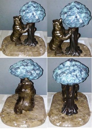 Figura Oso y Madroño Bronce y Mármol
