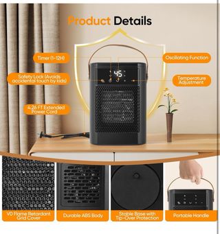 Termoventilatore Portatile 1500W