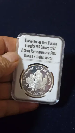 Ecuador 500 Sucres 1997 Plata Serie Iberoamericana