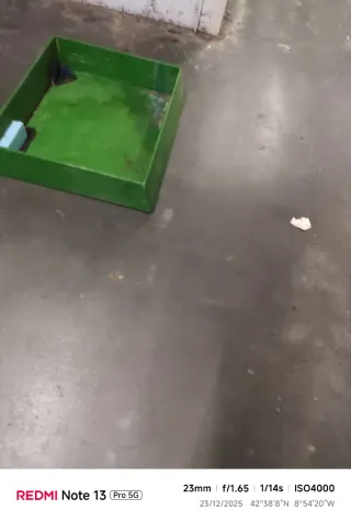 Cajón de poliéster verde