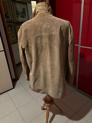 Giacca camoscio vera pelle uomo