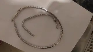 Conjunto collar y pulsera de platino