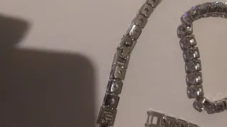 Conjunto collar y pulsera de platino