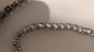 Conjunto collar y pulsera de platino