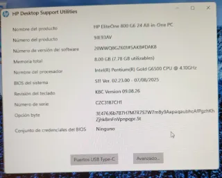 HP EliteOne 800 G6 24 pulgadas All-in-One TACTIL