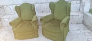 2 Sillones Verdes de Tela