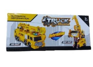 Grúa de juguete transformable en robot