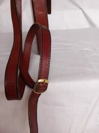 Bolso piel vintage marrón