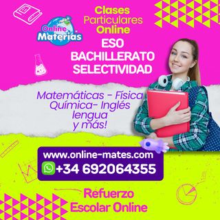 MATEMÁTICAS FÍSICA QUÍMICA CLASES ONLINE