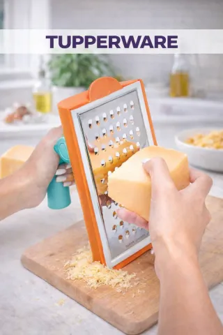 Rallador Tupperware Naranja y Turquesa