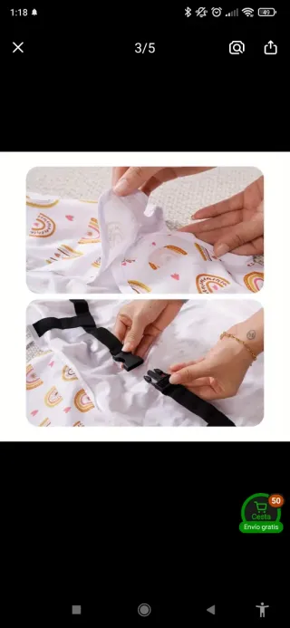 Babero trona bebé arcoíris BLW