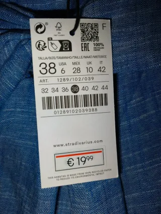 Falda pantalón corto STRADIVARIUS azul