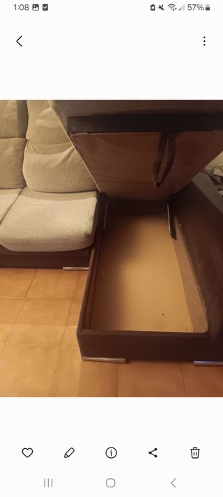 Sofá modular tela beige y marrón