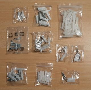 +50 Tasselli da 6mm e Viti, Varie forme (misti)