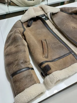 Chaqueta Bomber Schott 100x100 Piel y Lana d Oveja