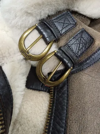 Chaqueta Bomber Schott 100x100 Piel y Lana d Oveja