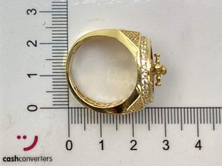 sello oro 18k con circonita