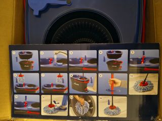 Vileda H2PrO Spin Sistema de Mopa, Doble Cámara de Separación de Agua, Escurrido sin Esfuerzo, Limpieza con Microfibra, Manos Li