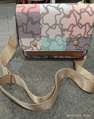 Bolso bandolera estampado multicolor