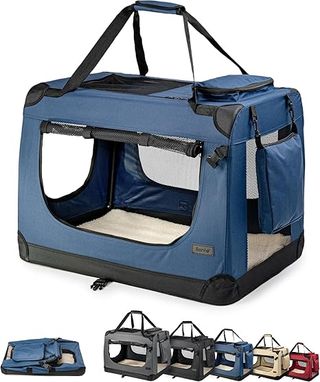 lionto Transportín para Perros Bolsa transportín para Perros Transportín Plegable Autobox Bolsa para Animales pequeños, (S) 50x3
