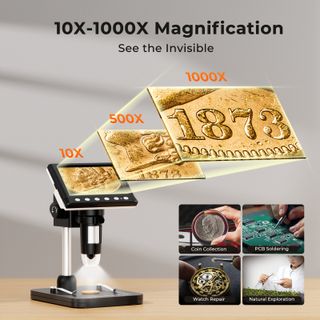 Microscopio Digital 10.92cm 1000X HD 1080P