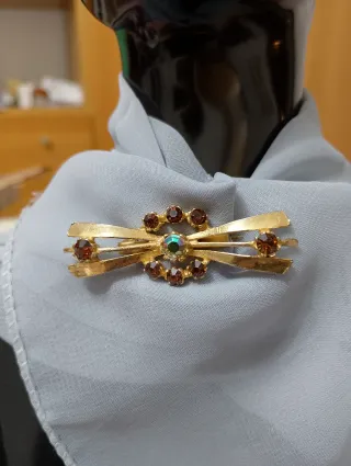 Spilla vintage anni '50 con strass aurora boreale