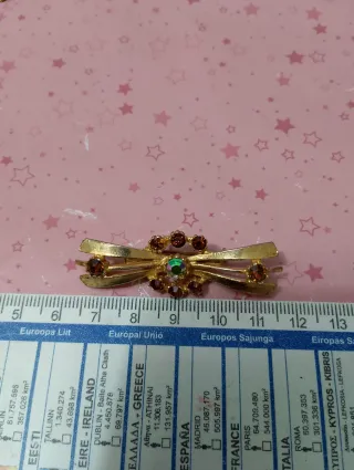 Spilla vintage anni '50 con strass aurora boreale