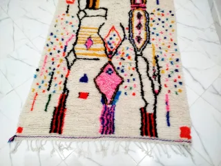 Alfombra de lana multicolor