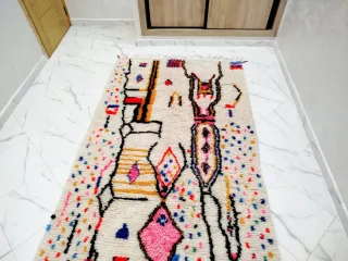 Alfombra de lana multicolor