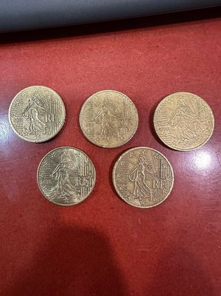 5 Monedas 50 Céntimos La Sembradora