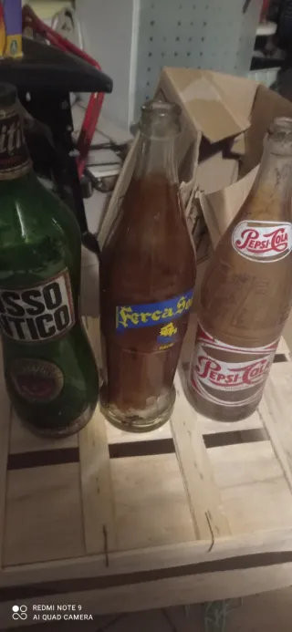 3 Bottiglie Vuote Vintage