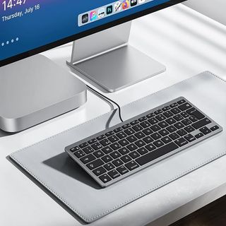 OMOTON teclado ESP USB‑C USB-A Mac Silencioso gris