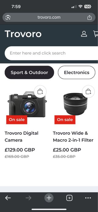 Cámara Digital Trovoro 4K Ultra HD