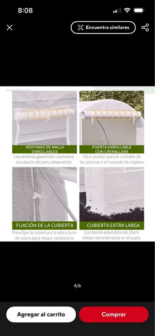 Invernadero de jardín blanco