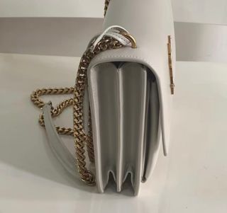 Bolso YSL piel blanco y dorado
