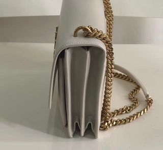 Bolso YSL piel blanco y dorado