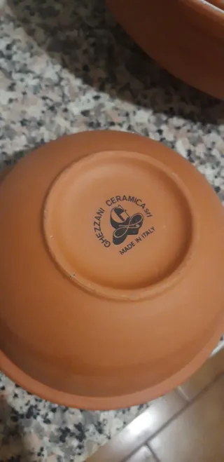 Set 9 scodelle terracotta e bianche